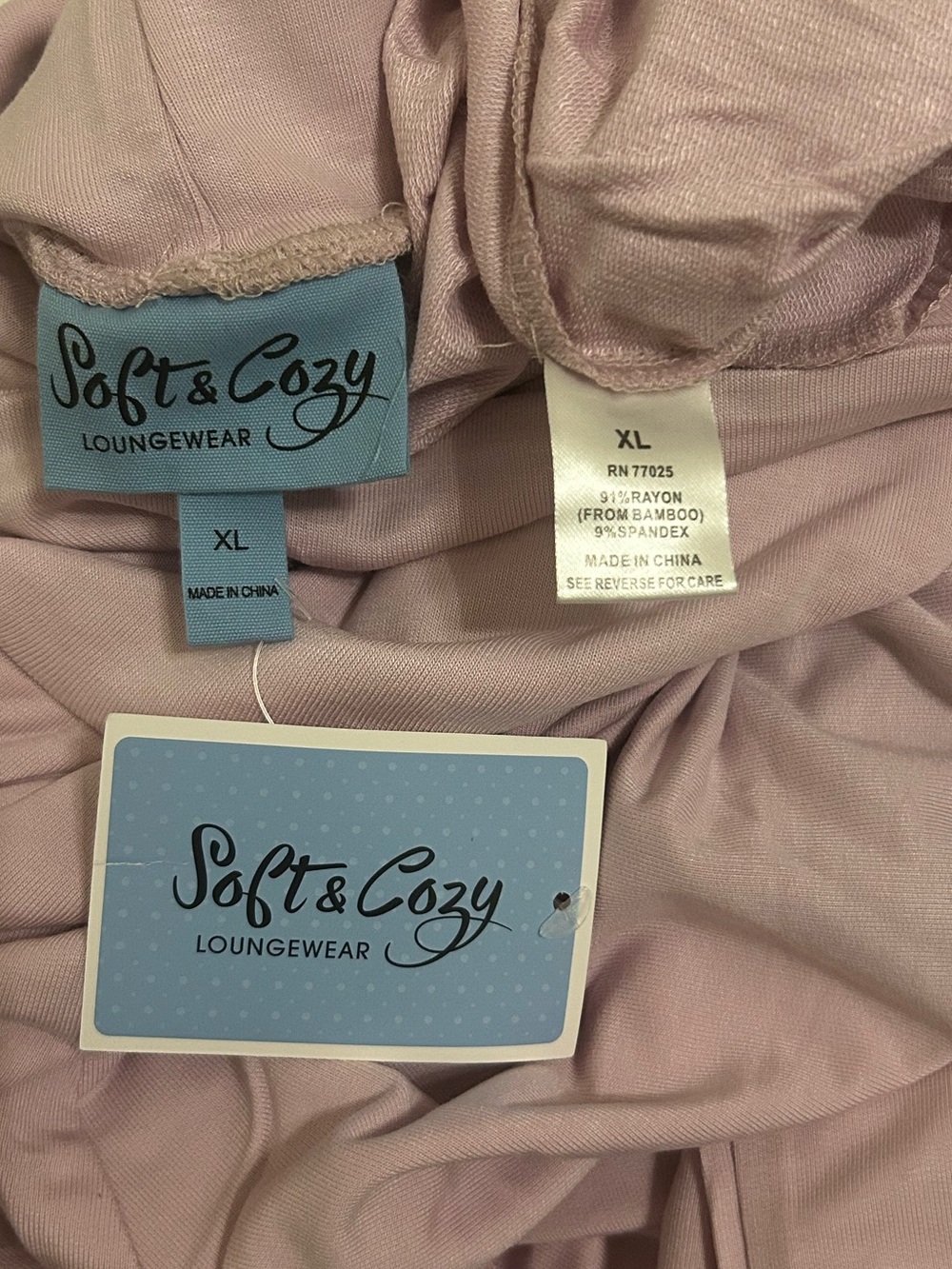 SOFT and COZY NWT Lounge Wear. Waist W/O Stretch is 15, Length is 43 - Picture 5 of 5